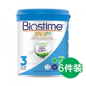 【新西兰直邮】Biostime SN-2 BIO PLUS 法国合生元有机婴儿配方奶粉3段800g*6罐