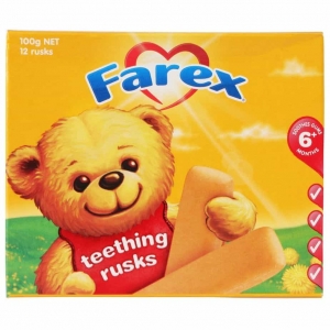 【直邮价】FAREX 婴儿食物磨牙棒 12支 小麦磨牙棒 6个月以上 100g 超市采购日期 
