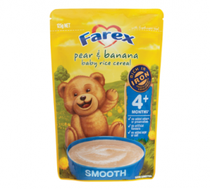 【直邮价】Farex 婴儿高铁米粉米糊4+香梨香蕉口味125g 超市采购日期